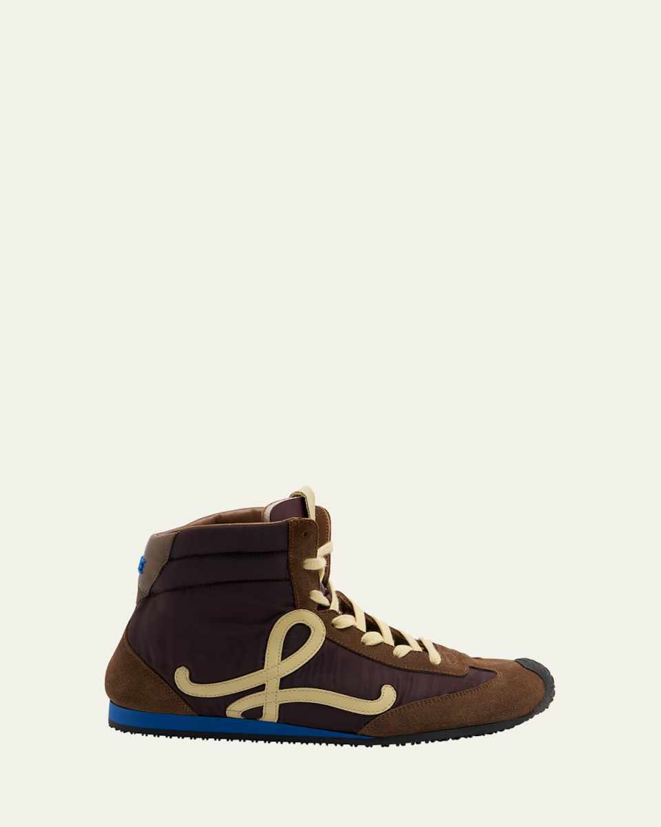 High-Top Retro Runner Sneakers